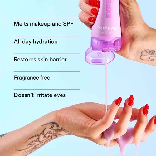 Experiment Plasma Wash Moisture Depositing Gel Cream Cleanser - Hydrating, Barrier Restoring, and Non-Stripping Face Wash with Glycerin and Jojoba Oil, 5.0 FL OZ - Gentle for All Skin Types