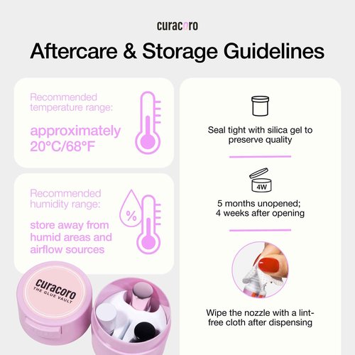 Curacoro UV Eyelash Glue for Professional - Clear UV Light Adhesive for Lash Extensions, 0.5 Sec Fast Drying, Extra Strong Hold Up to 6 Weeks Retention