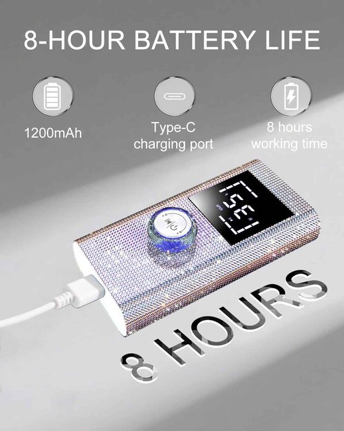 45000RPM Diamond Electric Nail File, Professional Cordless Drill Nails with 6 Bits & LED Screen, 8 Hours Use, Stepless Speed for Acrylic/Gel Nails, Salon & Home Manicure Kit