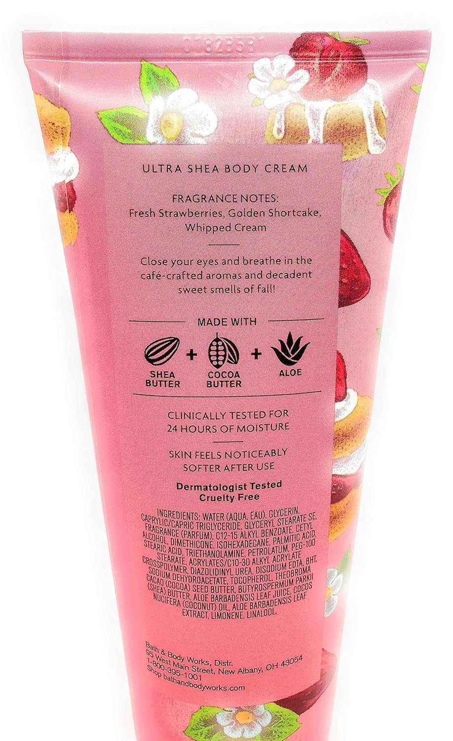 Bath and Body Works Body Care - 24 Hour Moisture Ultra Shea Body Cream - 8 oz - Strawberry Pound Cake