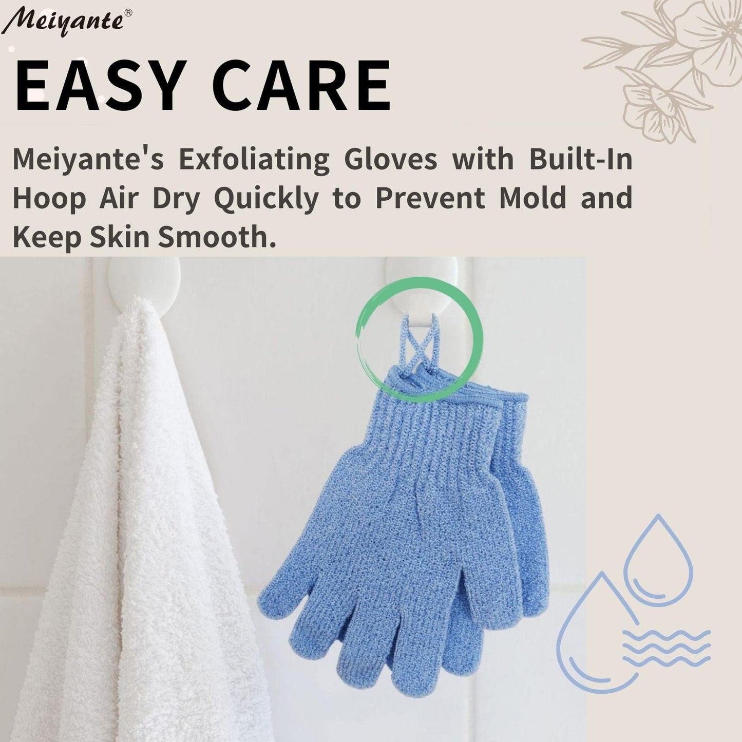 Exfoliating Glove - Body Scrub for Smooth and Soft Skin - Body Exfoliator for Ingrown Hair Dead Skin Remover and Itchy and Flaky Skin - Scrubber Shower Accessories 1 Pair Glove Mens Stocking Stuffer