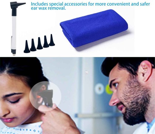 BOCOOLIFE Electric Ear Wax Removal Kit – Water Flushing Irrigation System Ears Flush Cleaner Powered with 4 Pressure Settings, Safe & Effective Ear Cleaning Kit, Includes 30 Tips, Basin