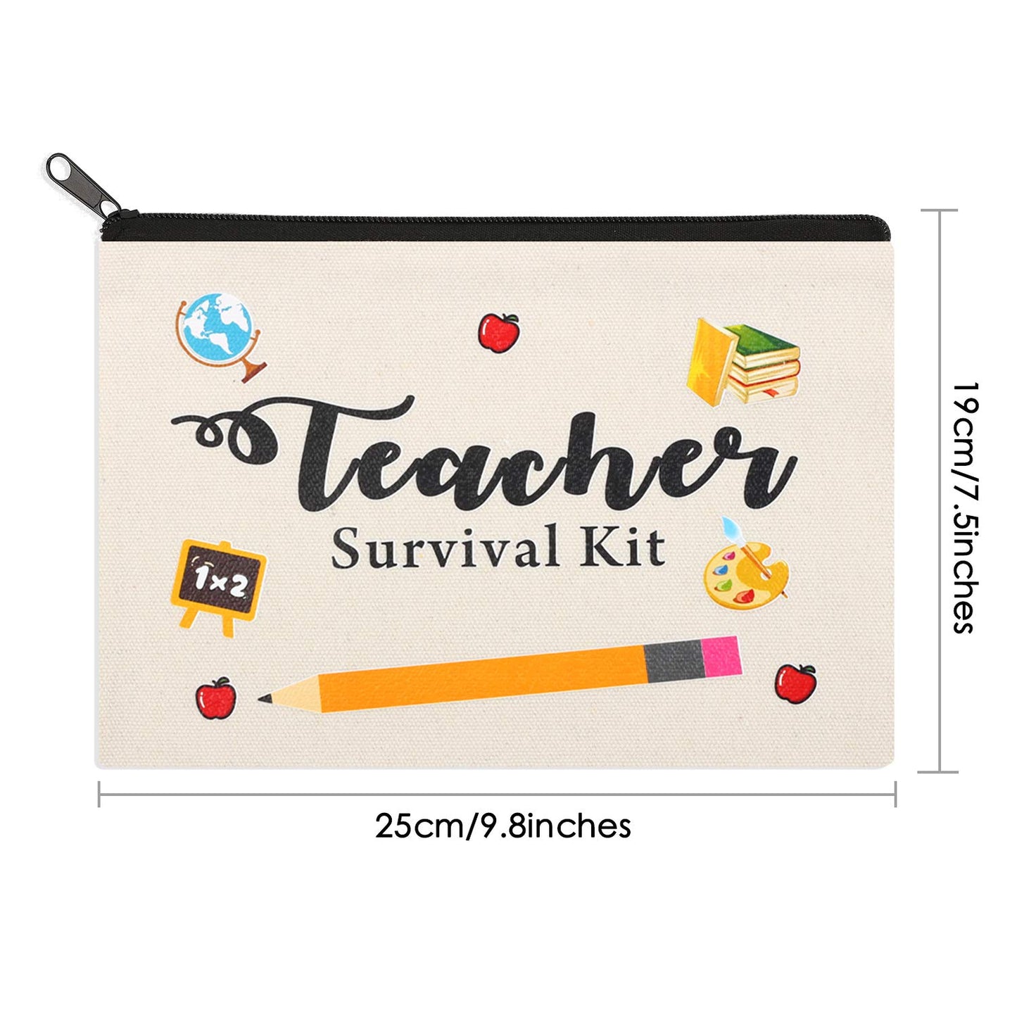 Kolewo4ever 8 Pieces Teacher Appreciation Gifts in Bulk Teacher Gift for Women Teacher Makeup Pouch Cosmetic Bag for Teacher Gifts