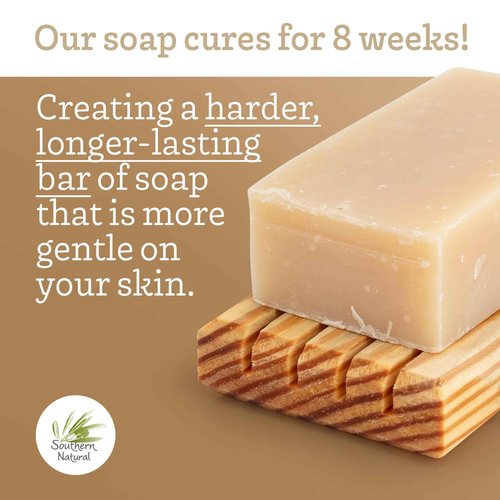 Southern Natural Goat Milk Soap Bar – Oatmeal Milk & Honey, Lavender, Honey Almond – Handmade for Dry and Sensitive Skin – Face & Body Wash for Men, Women, Kids, Baby – 3 pack (4-4.5 oz)