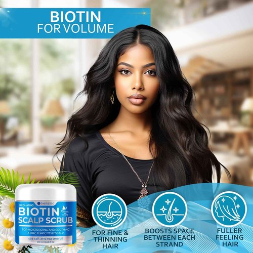 BELLISSO Biotin Shampoo and Conditioner Set and Biotin Scalp Scrub