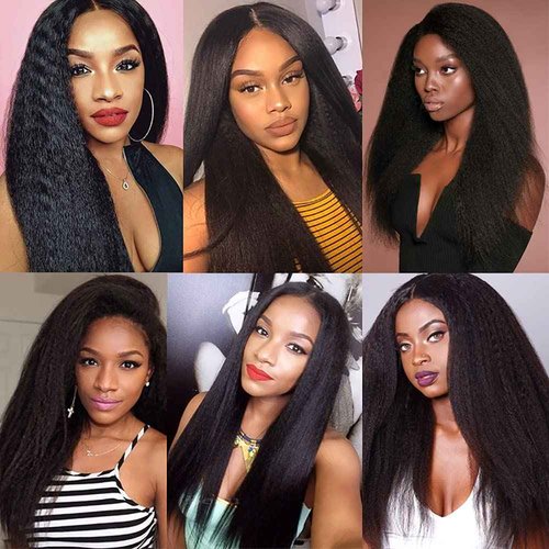 1B Kinky Straight Bundles Human Hair 30 Inch Natural Black Yaki Straight Bundle Human Hair Extensions Unprocessed Virgin Remy Hair 1 Bundle 50 Gram Per Bundle For Women