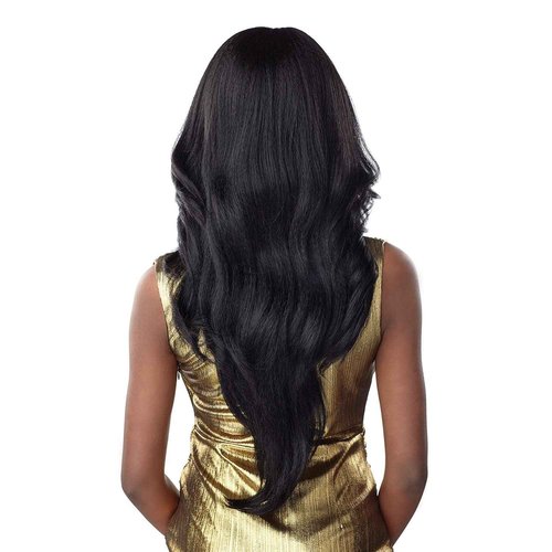 Sensationnel Butta Lace Wigs - Unit 16 Extra Wide 5 Inch Deep Parting Synthetic Preplucked Hairline Glueless Lacefront (1 JETBLACK)