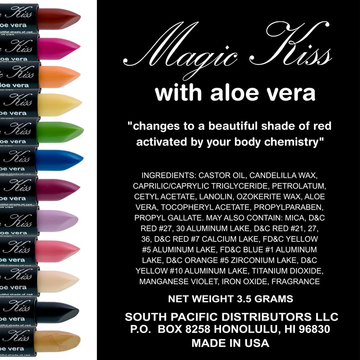 Magic Kiss Lipstick Set Aloe Vera Color Changing Lavender MADE IN USA