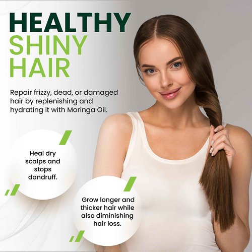 USDA Organic Moringa Seed Oil: 100% Pure, Cold Pressed, Unrefined Moringa Oleifera Seed Oil. 2 oz Bottle with Treatment Pump. For Skin and Hair - Food Grade for Oral Consumption