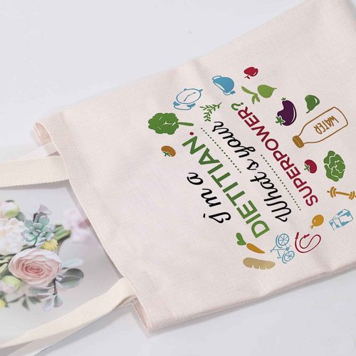 MEIKIUP Dietitian Cosmetic Makeup Bag Nutritionist Gift RD Registered Dietitian Gifts Dietitian Graduation Gift Travel Makeup Bag (DietitianSuperToteBag)