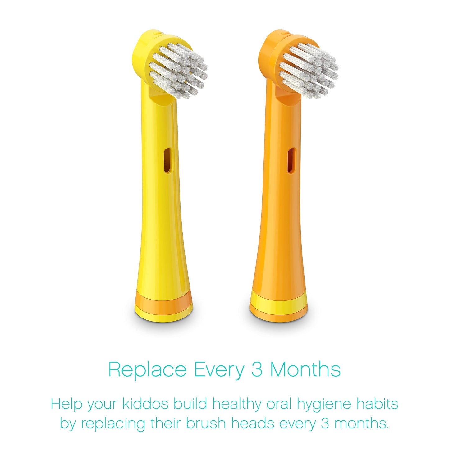 Brusheez Electronic Toothbrush Replacement Brush Heads 2 Pack (Jovie The Giraffe)