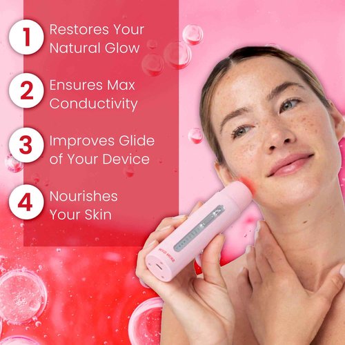 Conductive Gel – Collagen, Ceramide and Hyaluronic Acid, This Gel Primer works as a Face Mask too, Nutrient Dense Ingredients, Many Extracts Imported from Korea. Perfect for Your Microcurrent Device