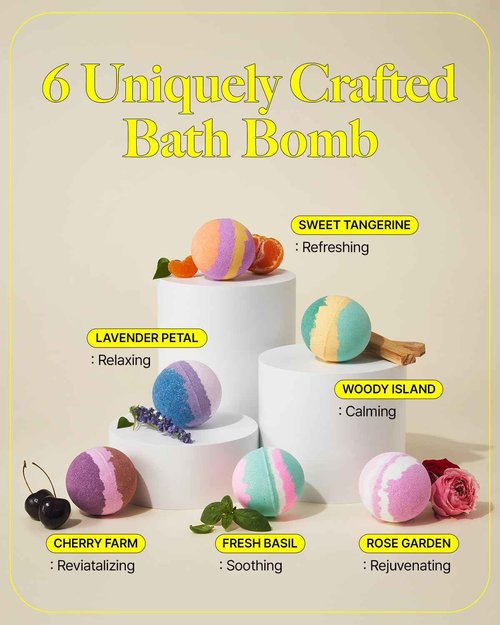 FOAMIST Bubble Bath Bomb Gift Set | Mother's Day | Ready-to-Gift for Women, Kids,Fizzy Bubble Organic Bathbombs, Relaxing Natural Vegan Ingredients