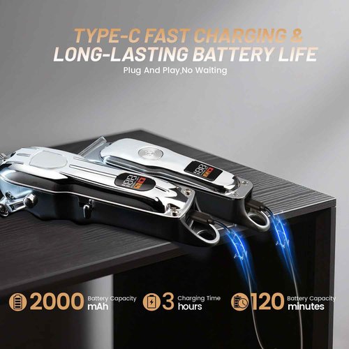 Mensure Hair Clippers for Men, Home Haircut Kit with Scissors, Comb & Guide Combs, Cordless Hair Trimmer Set for Family Use