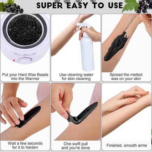 2.5 lb Bulk Sensitive Skin Wax Beads for Hair Removal, Waxing Beads for Coarse and Fine Hair, Gentle Formula for Body Brazilian Waxing, Bikini Face Leg Underarm Back Chest, Includes 20 Sticks