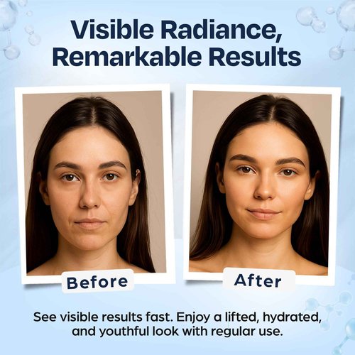 Hermony Essentials Everyday Glow Cream - Radiant Renewal Trio with Collagen, Retinol & Hyaluronic Acid - Hydrating Face & Decollete Cream for Women of All Ages - 1.7 oz
