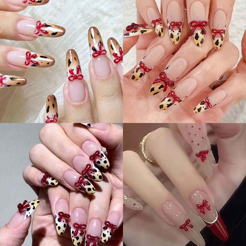 12Grid Bow Nail Charms 3D Red Bowknot Nail Art Rhinestone Design Nail Supplies Cute Nail Art Charms Mini Nail Bows Accessories for Women Manicure DIY Jewels Decoration