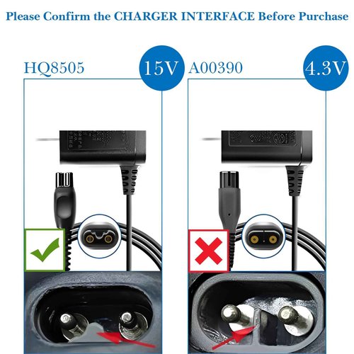 Linkidea 15V Shaver Charger Cord Compatible with Philips Norelco HQ8505, AT890, PT720, RQ370, Replacement USB Power Adapter Cable