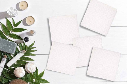 Tukasa Linens 16 Pack Cotton Washcloths for Body and Face, 12x12 Inches, Pack of 16, Multipurpose and Lightweight Wash Clothes for Face. Highly Absorbent - Travel and Bath Towel (White)