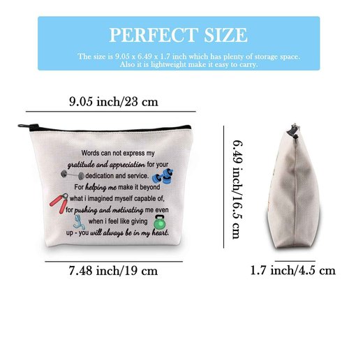GJTIM Fitness Instructor Appreciation Gift Gym Gift Personal Trainer Thank You Zipper Pouch Accessories (motivating me bag)