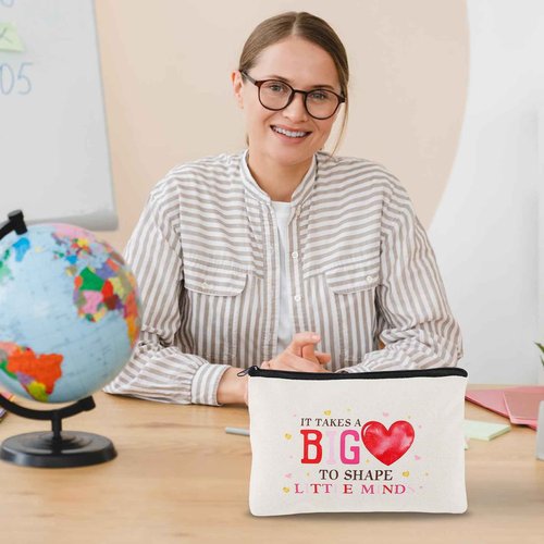 8 Pcs Valentines Teacher Appreciation Gifts - Cute Makeup Bag Gift Ideas for Teacher