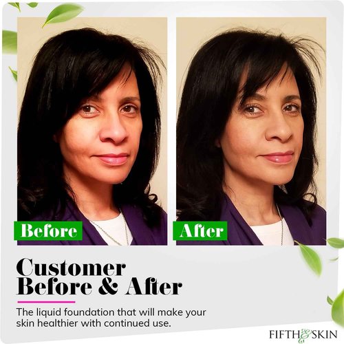 Fifth & Skin: Better’n Ur Skin Liquid Foundation (MEDIUM TAN) - Natural, Organic, Vegan, Cruelty-Free - Gluten-Free Beauty with Buildable Coverage and Palm-Free Luxury - 1 oz