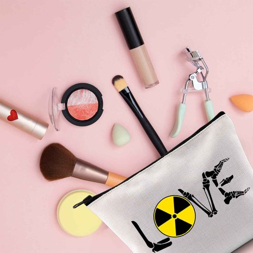 MNIGIU Radiologic Technologist Gift X-Ray Tech Cosmetic Makeup Bag Radiology Technician Gift (X-Ray tech love BAG)