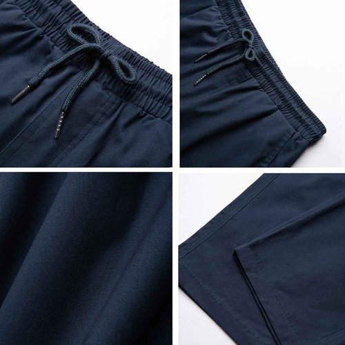 WZIKAI Mens Cargo Pants Relaxed Fit Drawstring Joggers Sweatpants for Men Workout Casual Long Trousers Navy XXXL