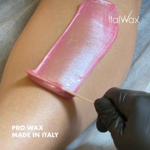 Italwax Top Line Pink Pearl - 750g / 1.65lb - Hard wax beads for hair removal - Unscented - Synthetic formulation ideal for sensitive skins - Recommended for Bikini area and Armpits