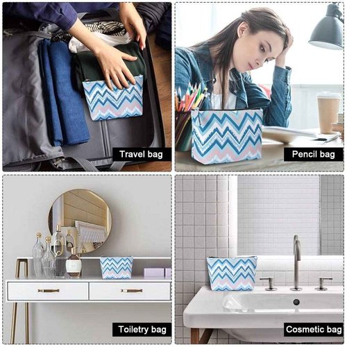 Kamo Makeup Bags - Cosmetic Bag for Women Zipper Pouch Travel Cosmetic Organizer Travel bags for toiletries Pencil case