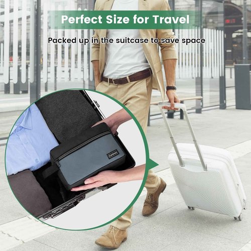 Carbrea Travel Toiletry Bag - Small Tavel Bag for Toiletries, Cosmetics, Accessories, Gifts - Black