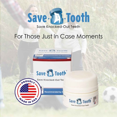 Save-A-Tooth Preservation Kit - Prevent Permanent Tooth Loss, Save Knocked Out Teeth for up to 24 Hours - Tooth Saver Made in The USA by SmartPractice - Keep for a Tooth Emergency - 2 Pack