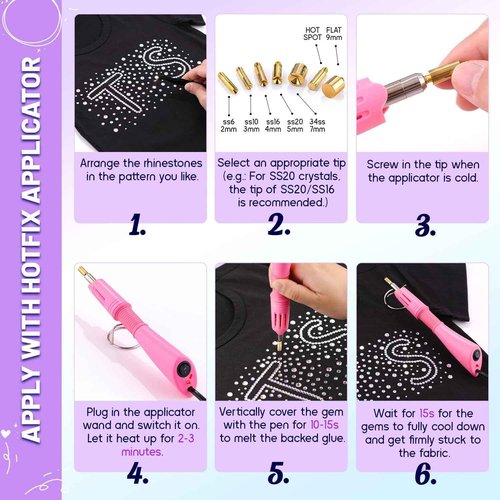 1500Pcs Hotfix Rhinestones for Clothing, Topaz SS20 Iron On Flatback Glass Gems, Bedazzler Crystals Rhinestones for Crafting Clothes Hats Shoes Fabric Bedazzling Decor Nail Art