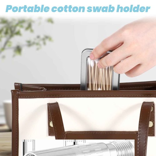 Zyghjort Travel Floss Picks Case, 2 Pcs 3.4 × 2.3 Inch Portable Cotton Swab Holder Small Cotton Ball Case Metal Storage Box with Lid for Bathroom Desktop Organizing Cosmetic Hair Ties Small Items