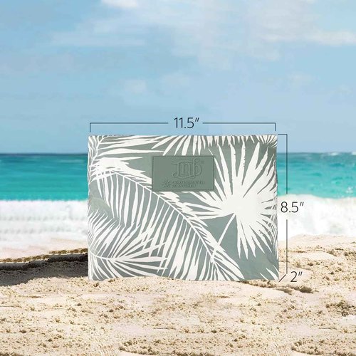 JNB Tyvek Palm Leaves Design Beach Clutch, Wet Dry Bag for Makeup, Waterproof