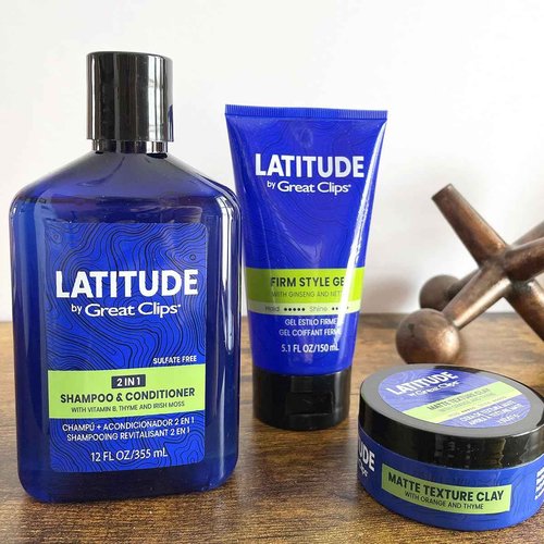GREAT CLIPS LATITUDE Firm Style Gel | Hair Gel for Men | High Hold + High Shine | 32oz