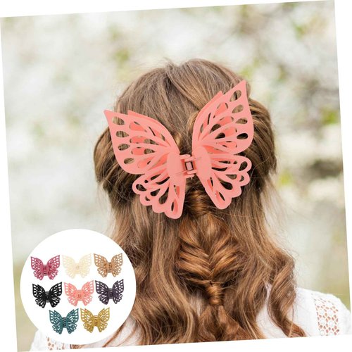 LALADEFIEE 8pcs Large Butterfly Hair Clips for Women Salon Hair Clips Jaw Clips for Hair Butterfly Hair Claw Clips Hair Accessories Pack