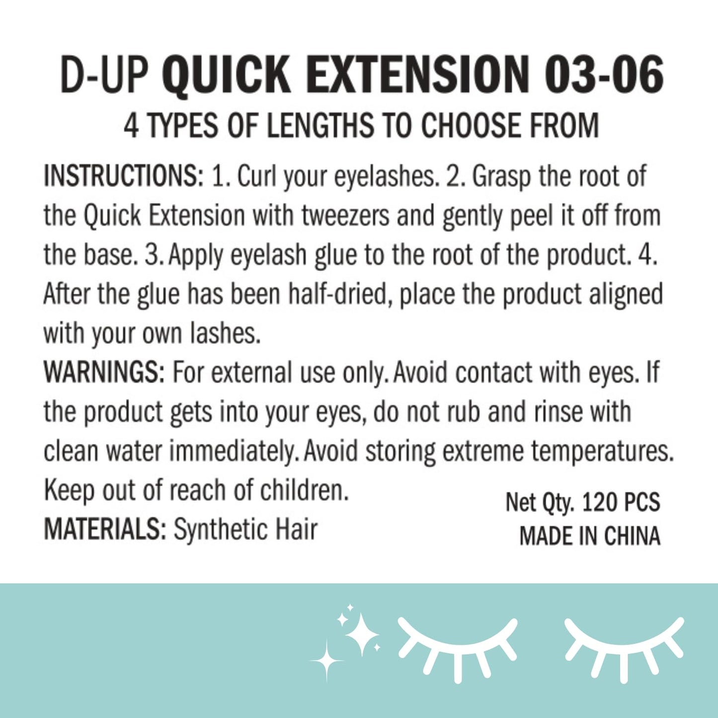 D-UP Individual Lash Extension, Quick Natural Look Volume False Eyelash Cluster, Fake Eyelashes All- Day Long Lasting Wear 120pc, 8mm/9mm/10mm/11mm, Japanese V Type Length, 05