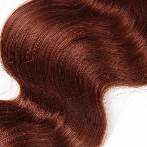 Color 33 Human Hair Bundles Reddish Brown Body Wave Bundles 8 10 12 inch Double Weft Brazilian Virgin Copper Red Human Hair Extensions