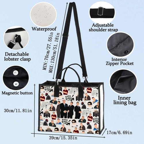 BWWKTOP Tony Cosmetic Makeup Bag Carmela Fans Inspired Gifts Tony & Silvio & Paulie & Bobby & Chris Merch (BAND BG)