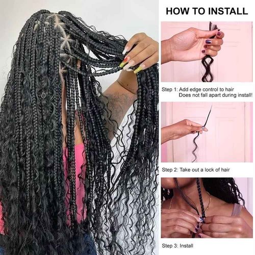 KRN Human Braiding Hair for Boho Braids, 100g/Pack (2 Bundles) Deep Wave Bulk Human Hair for Braiding 12A Grade Brazilian Virgin Hair Boho Hair for Braiding No Weft Bundles Curly Braiding Hair 18Inch