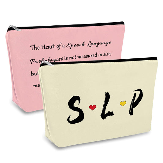 Speech Therapy Gifts Speech Therapist Gift for Women Makeup Bag Speech Language Pathologist Cosmetic Bag SLP Gifts Christmas Birthday Thanksgiving Gifts for SLP Speech Therapist Appreciation Gifts