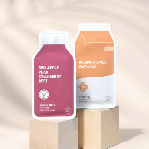 ESW Beauty Pumpkin Spice Oat Milk – Calming Plant-Based Milk Face Mask (6-Pack) – Pumpkin Extract for Dry, Sensitive Skin – Soothes, Reduces Oil & Fights Breakouts