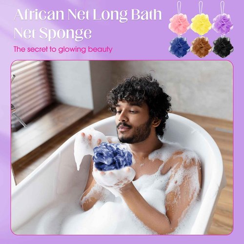 Sunnyray 100 Pcs Loofahs Bulk Bath Sponge Shower Luffas Exfoliating Body Scrubber Packs Soft Mesh Loofahs Balls Travel Cleaning Wash Puff Bathing Accessories for Women Men, 20g (Multicolor)