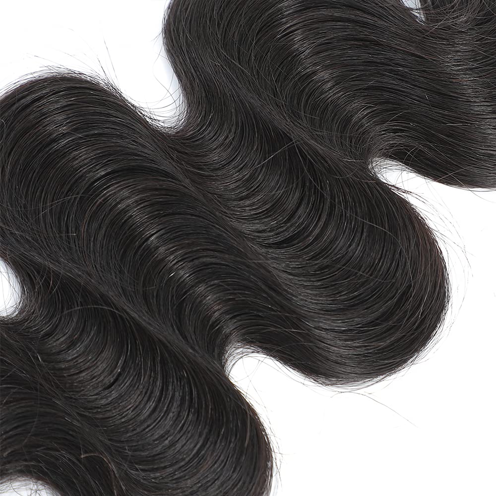 UDesire 12A 100% Unprocessed Brazilian Body Wave One Bundle 22 inch Brazilian Virgin Hair Weave Human Hair Bundles Body Wave Natural Black Color 90-95g/bundle