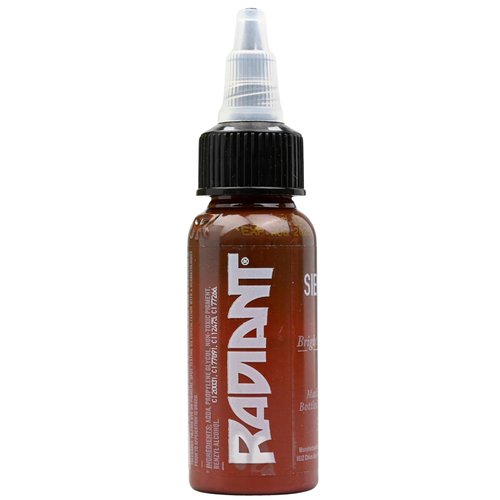 Radiant Colors Brown Tattoo Ink 1oz Bold Pigment Professional Quality Smooth Flow Long Lasting Formula (Sienna Brown)