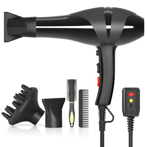 Conhaze Hair Dryer, Professional Ionic Blow Dryer with Diffuser for Curly Hair,2400W Powerful Fast Drying Hairdryer Blowdryer for Women Men Home Salon Hair Styling,Constant Temp Low Noise