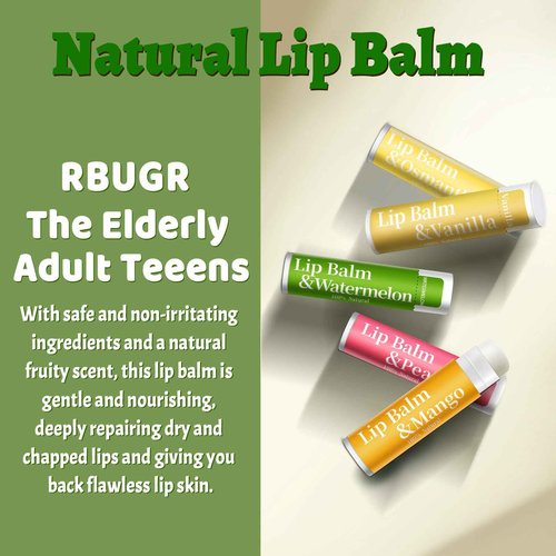 RBUGR 126 Pcs Lip Balm Bulk, 12 Flavored Pack of Lip Balms Pack Natural Moisturising Organic Lip Balm Set for Cracked Lips, Bulk Gifts Stocking Stuffers Party Favors(4.2g/0.15oz)