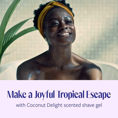 Skintimate Coconut Delight Moisturizing Shave Gel for Women 7 Ounce Pack of 3 & Skintimate Skin Therapy Moisturizing Shave Gel for Women Dry Skin 7 Ounce Pack of 3