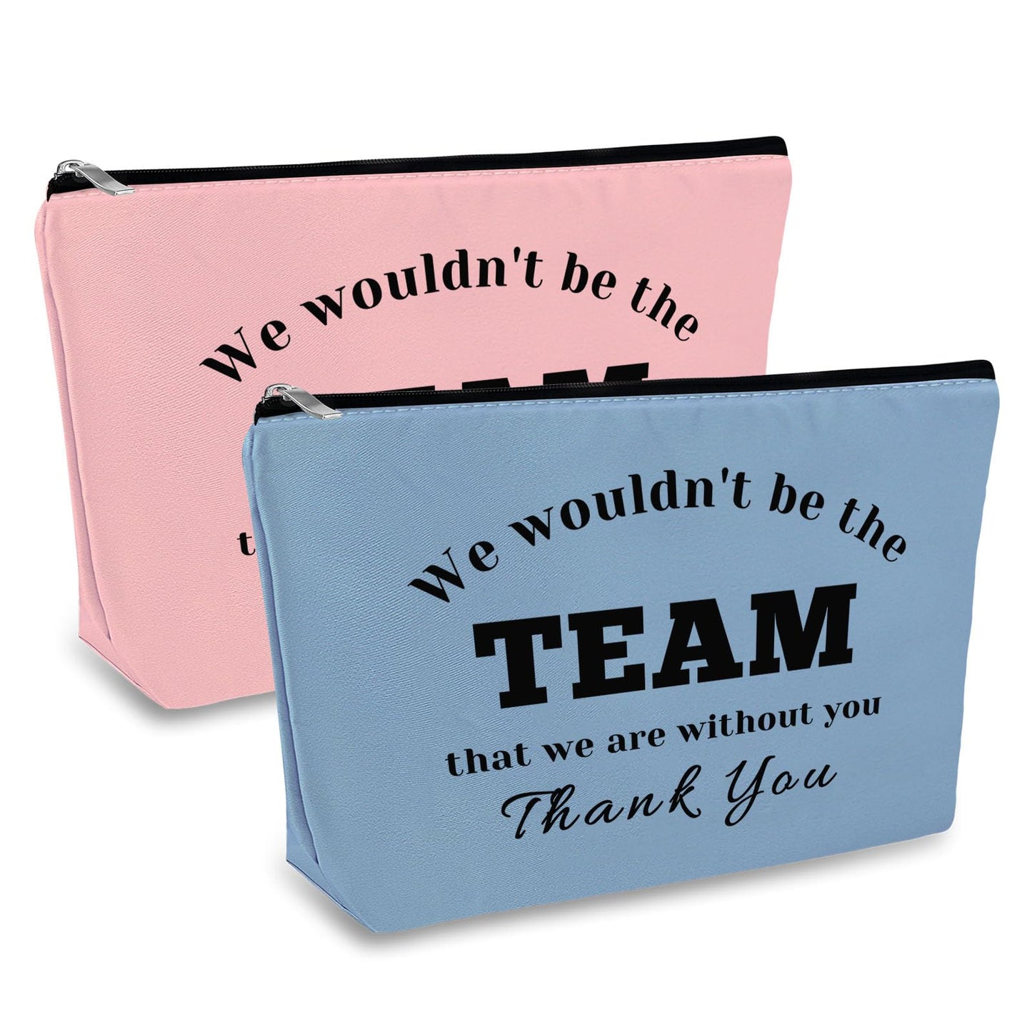 2 Pcs Coach Thank You Gift Makeup Bag for Women Boss Leader Appreciation Gift Colleague Coworker Leaving Going Away Gift Travel Cosmetic Bag Birthday Christmas Thanksgiving Gift for Team Leader Coach